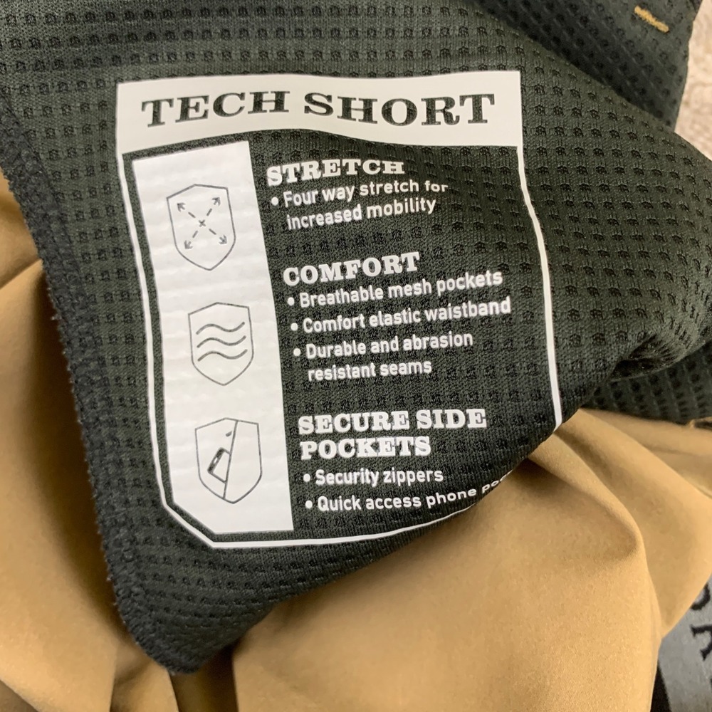 Orvis Tech Shorts Mens 36β Khaki Tan Stretch Outdoor Hiking Travel Casual - Picture 9 of 12